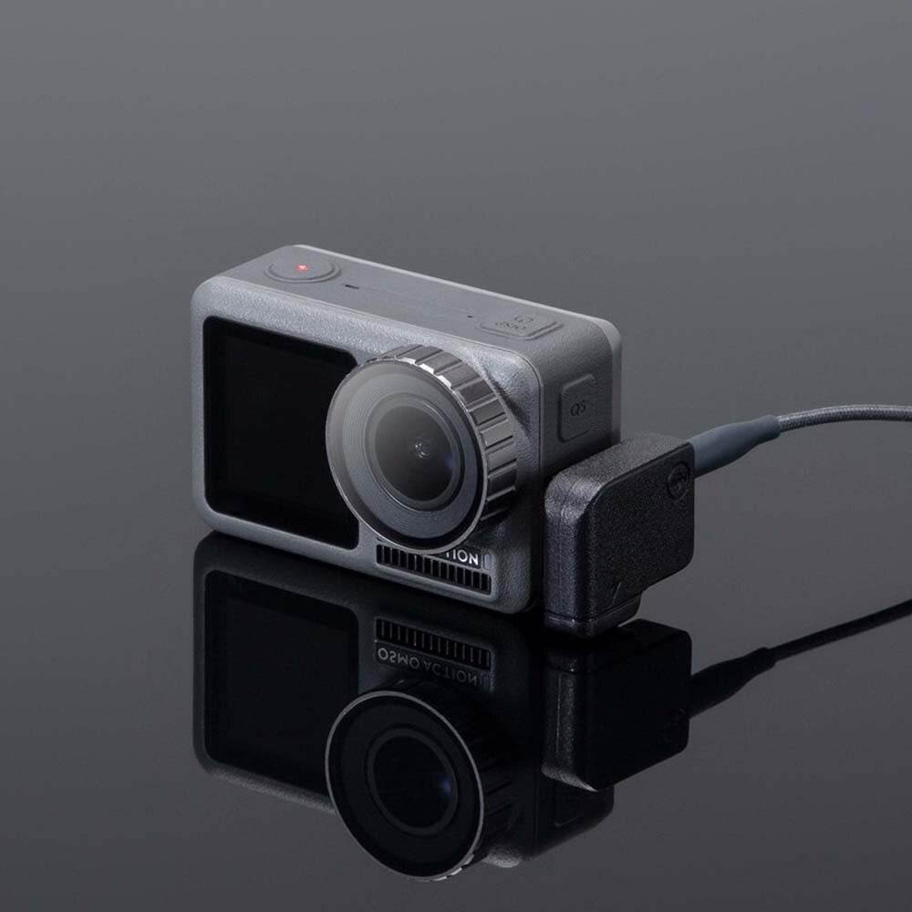 CYNOVA DJI Osmo Action microphone 3.5mm/USB C Adapter audio external 3.5mm mic mount for TRS Plug DJI Osmo ActionAccessories (1pcs)