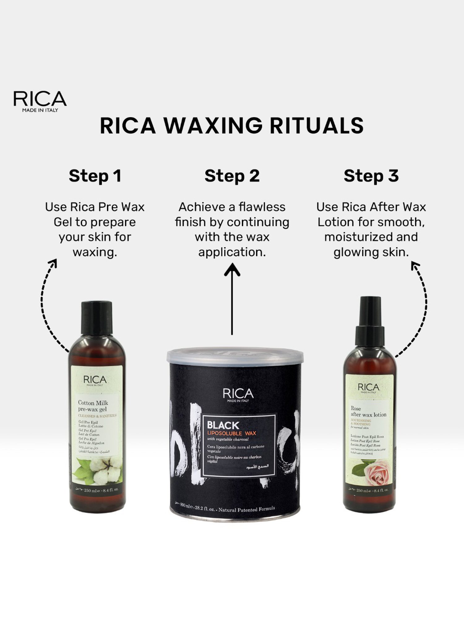 Rica Black Liposoluble Wax - 800 ml