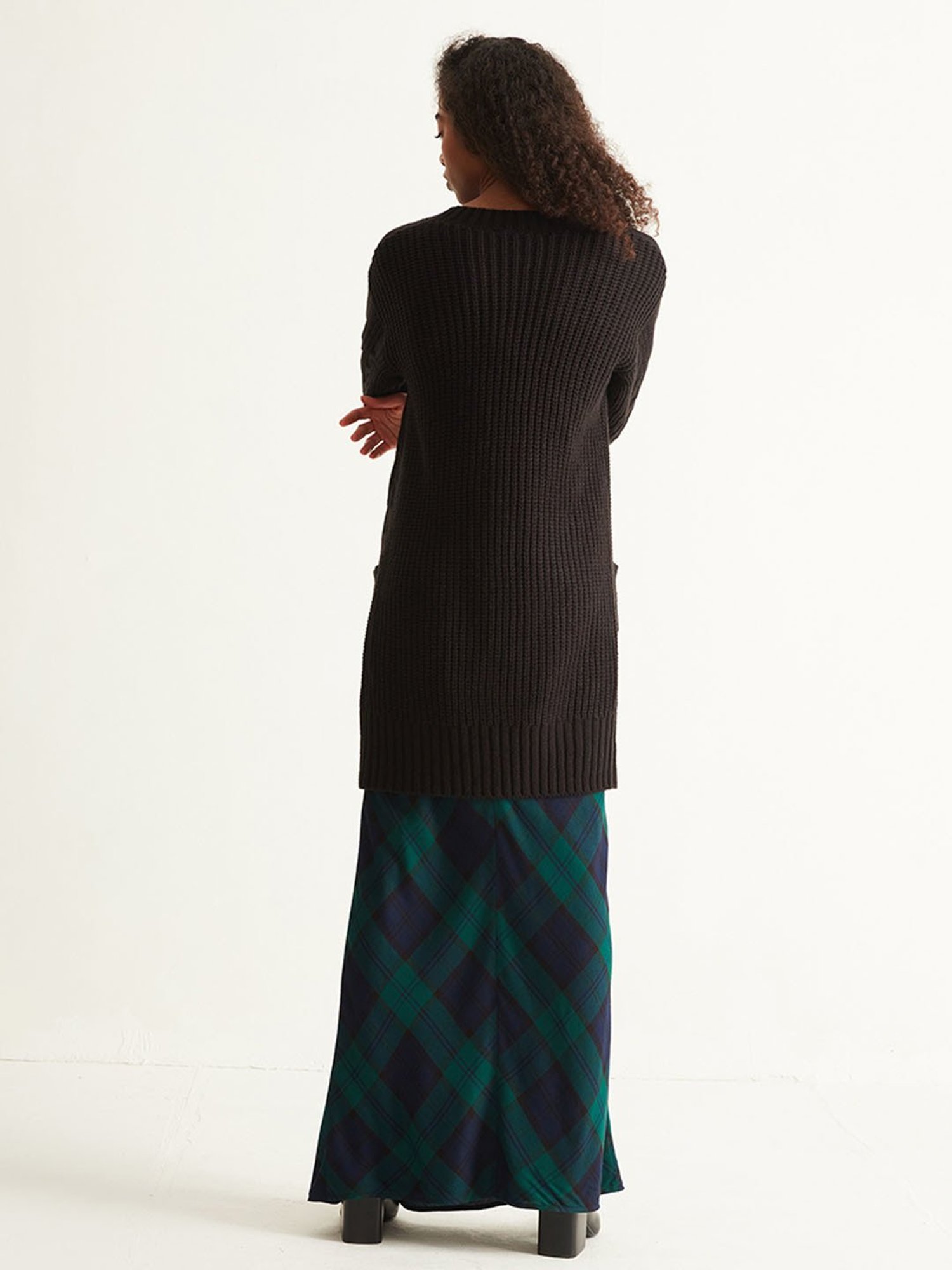 Cover Story Black Long Cardigan