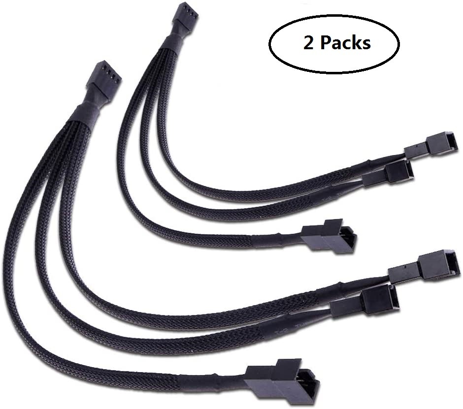 Graphics Card 6+2Pin 8Pin Male to Male Adapter Power Cable for Great Wall Dragon Module Power Supply with Net Cover,Black,about 58cm