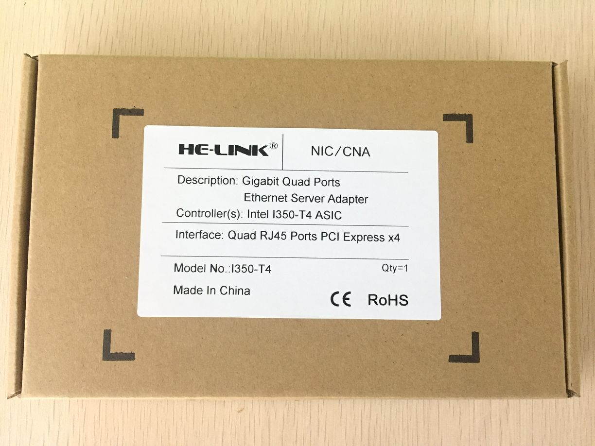 HE-LINK for intel Ethernet Server Adapter I350-T4 - PCI Express 2.1 x4 - 4 Port(s) - 4 x Network (RJ-45) - Twisted Pair - Low-profile, Full-height - Bulk I350T4 OEM