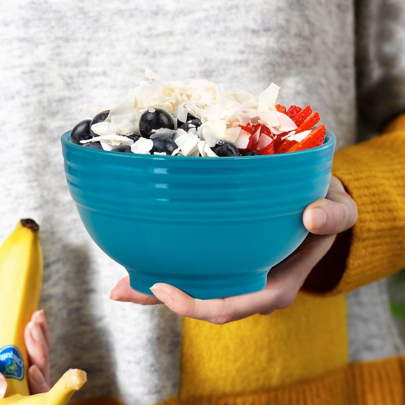 Gibson Plaza Cafe 8 Piece 6" Bowl Set in Turquoise