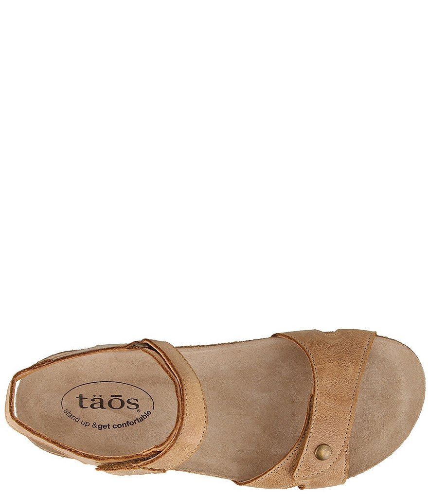 Taos Footwear Luvie Leather Adjustable Wedge Sandals