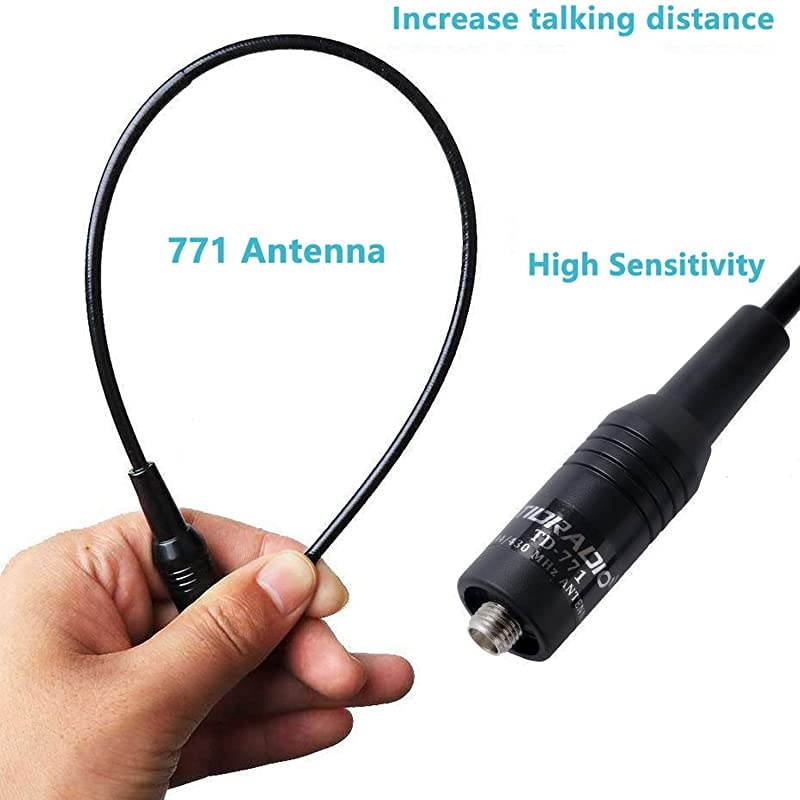 Radio High Power Upgraded  UV-5R Ham Radio Handheld Two Way Radios with TIDRADIO-771 Antenna  Walkie Talkies (5 Pack)