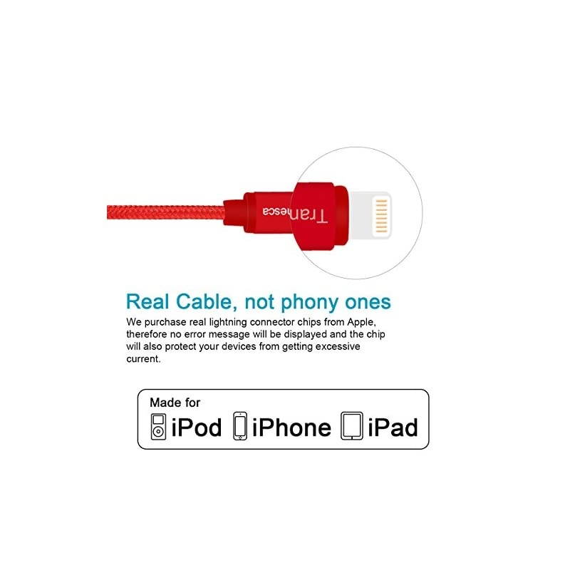 Dual USB Wall Charger and 6ft Charging Cable Red