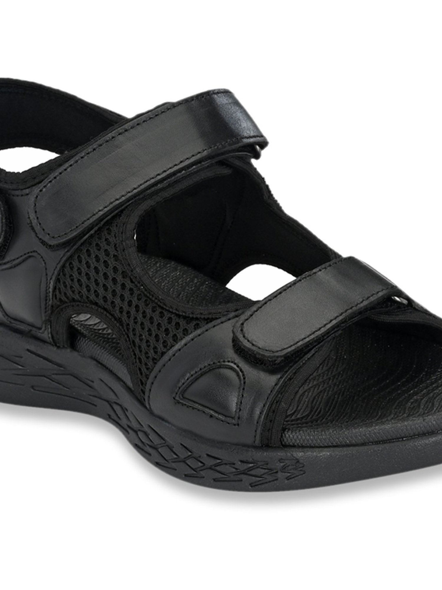 Delize Men's Black Floater Sandals