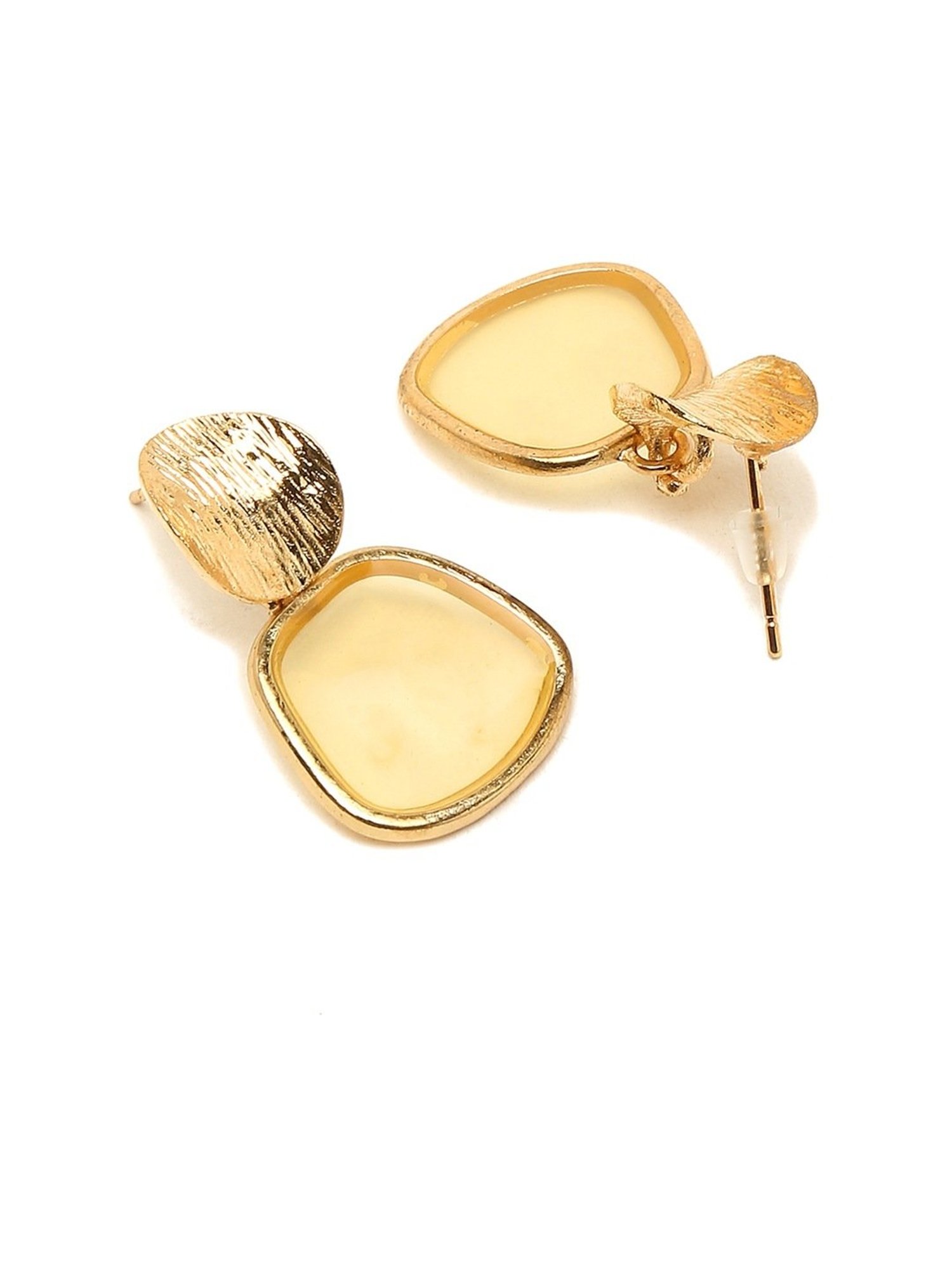 YouBella Contemporary Golden Golden Dangler Earrings for Women