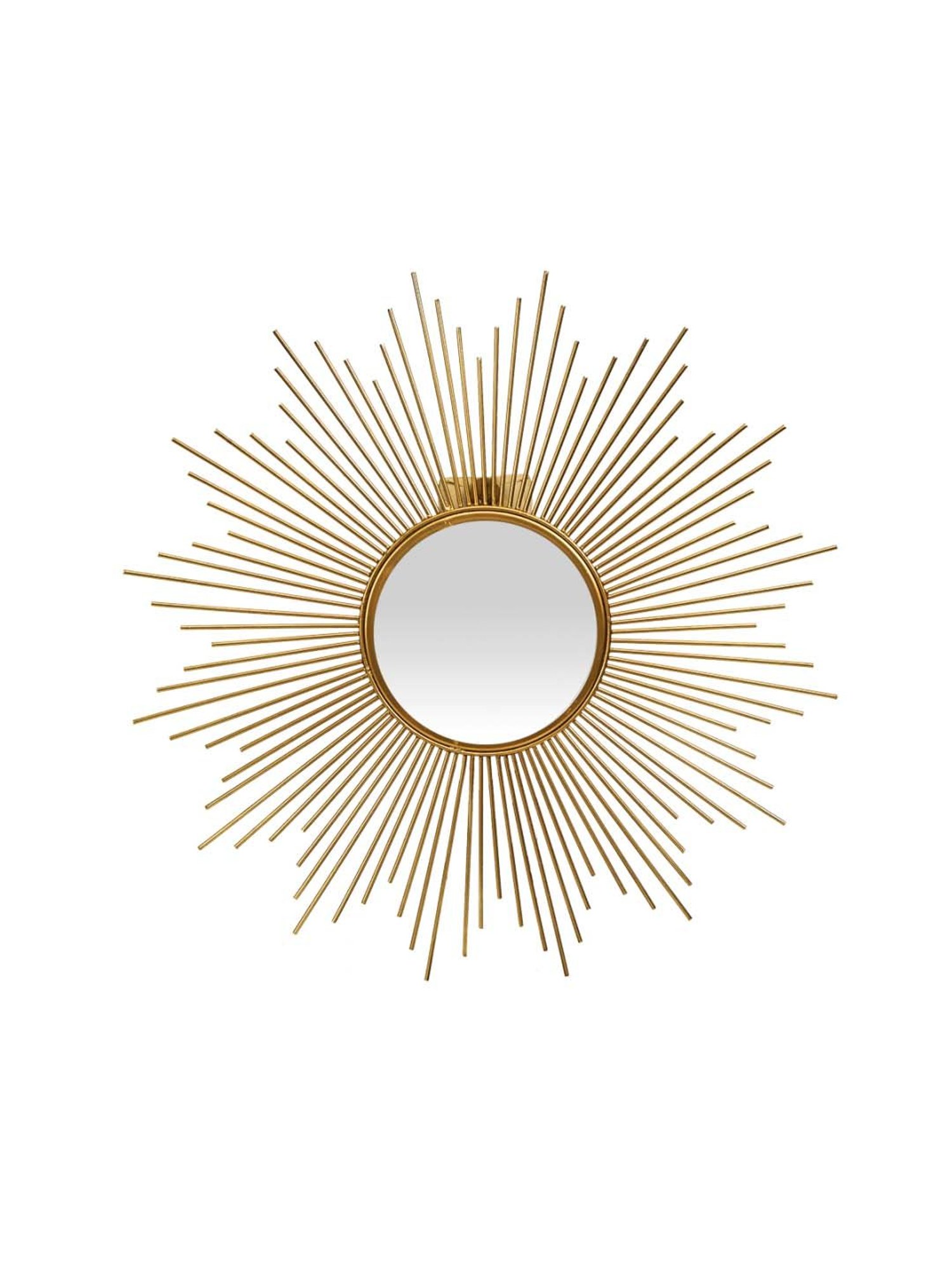 CHRONIKLE Pink Iron Sun Burst Designer Round Wall Mirror