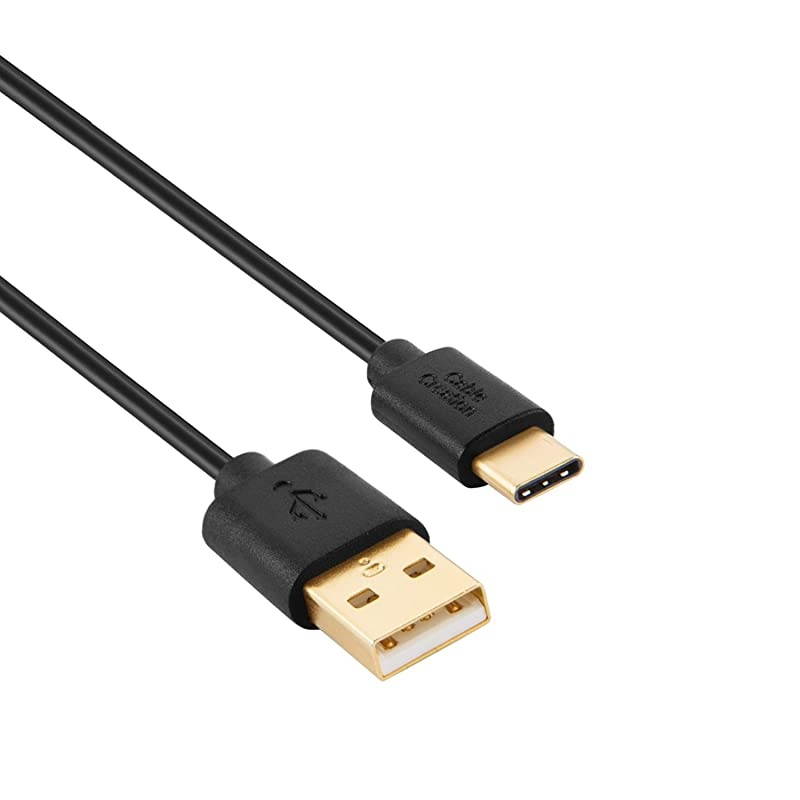 Short USB to USB C Cable,  USB A to USB C 3A Fast Charge, Compatible with MacBook (Pro), Galaxy S20/S10/S9, Pixel 4 XL, GoPro Hero 7 6 5, 15cm /0.5ft Black