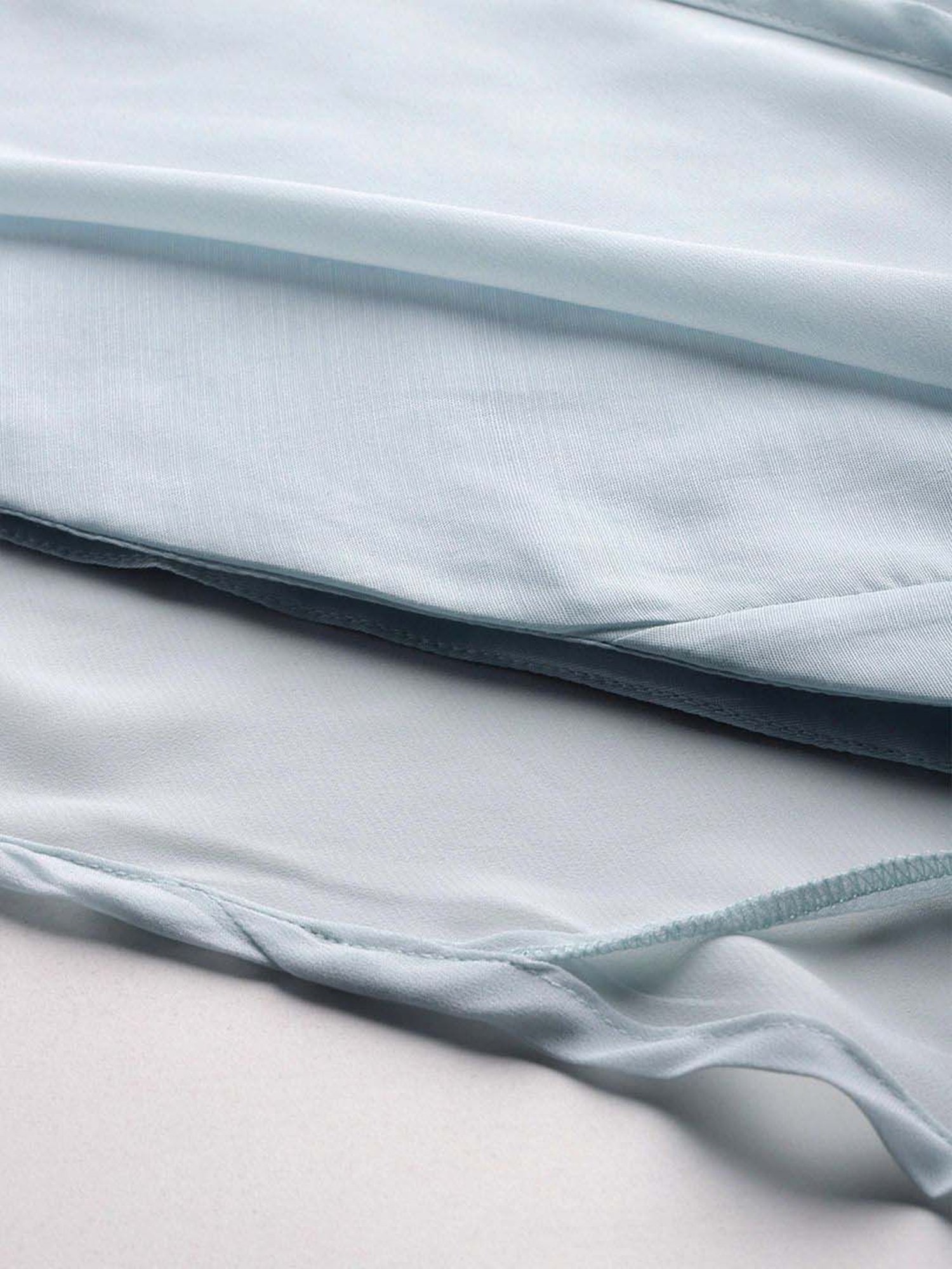 Indo Era Blue Plain Lehenga Choli Set With Dupatta & Belt