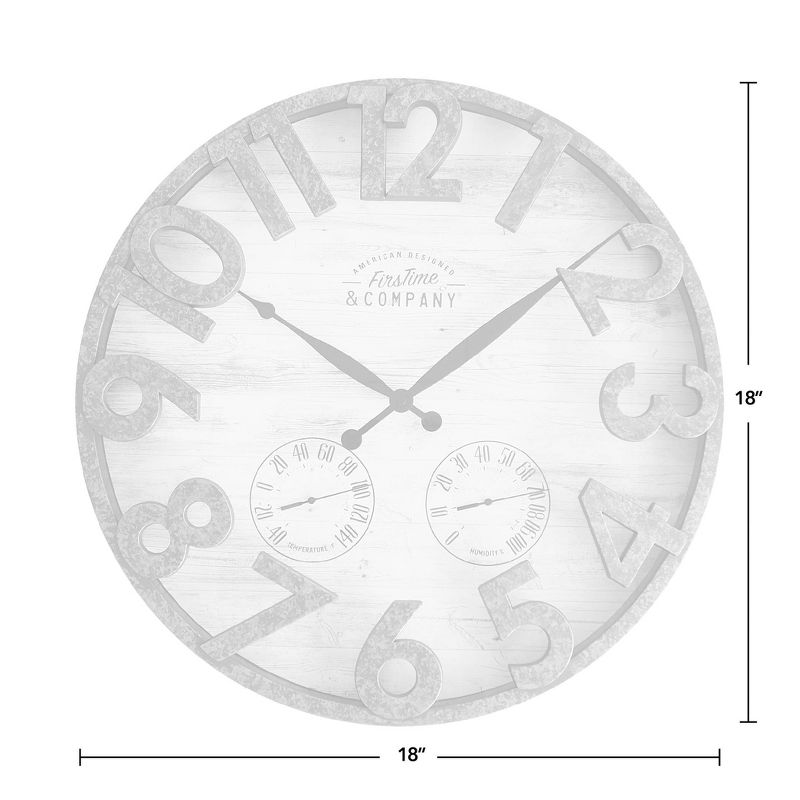 FirsTime 18" Shiplap Outdoor Wall Clock