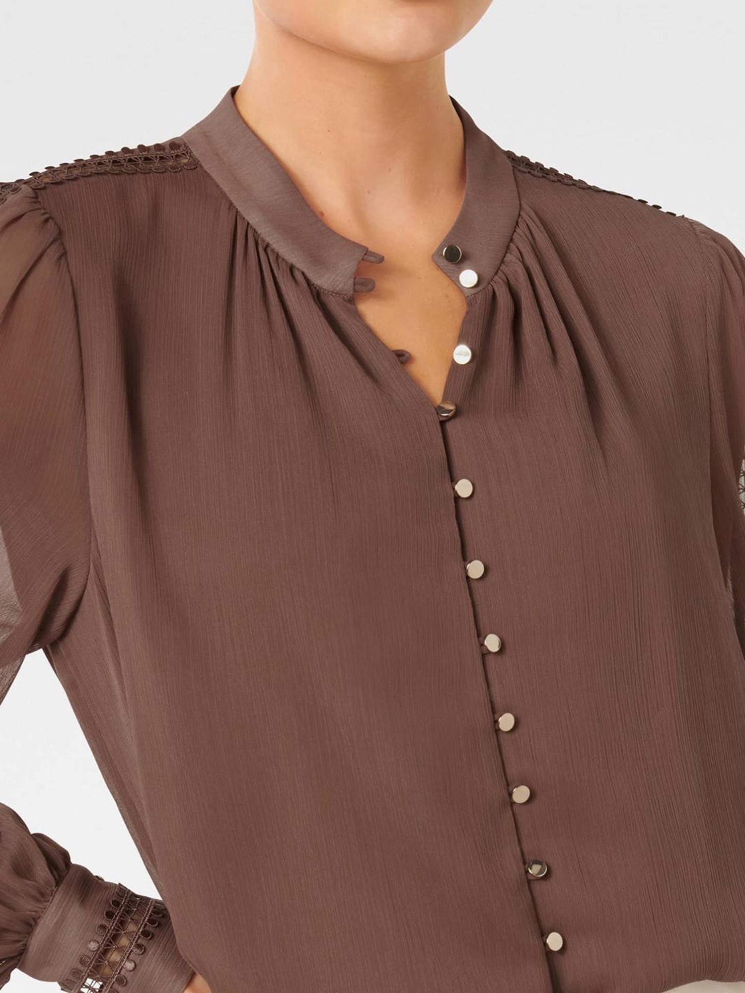 Forever New Simona Trim Sleeve Blouse Top