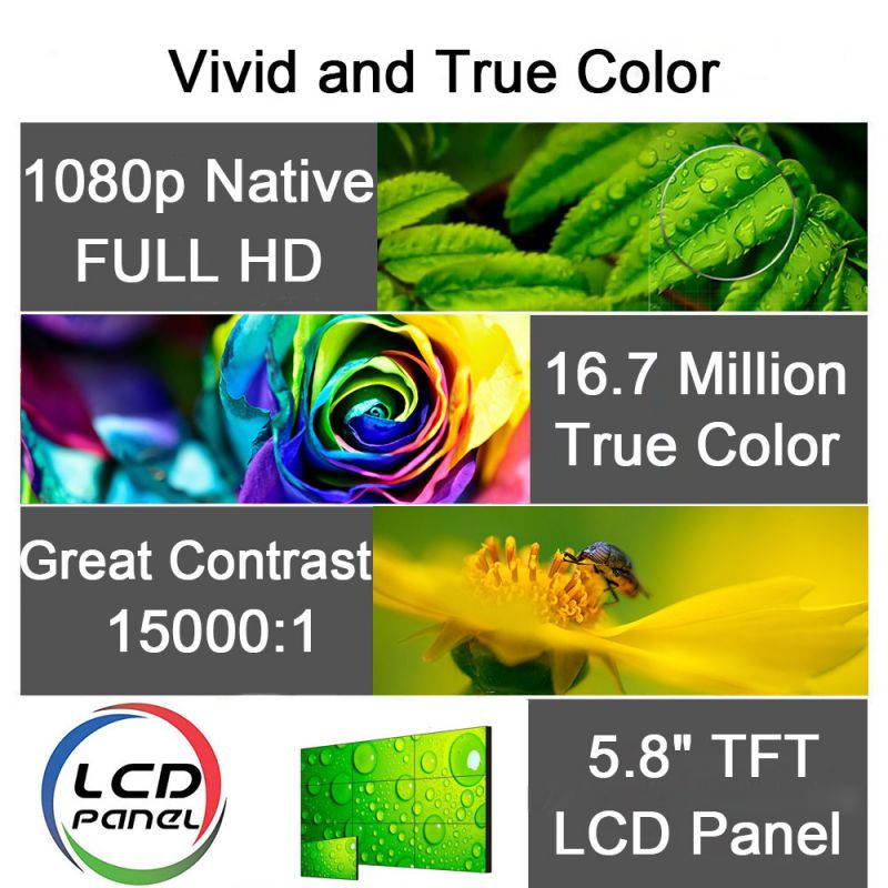 1080P Home Projector Projector , 5000 Lumens LED Video Projector, 300" and 4K Supported, Compatible with Phone ,Tablet, TV Stick , Dual Speakers, HDMI, USB, VGA