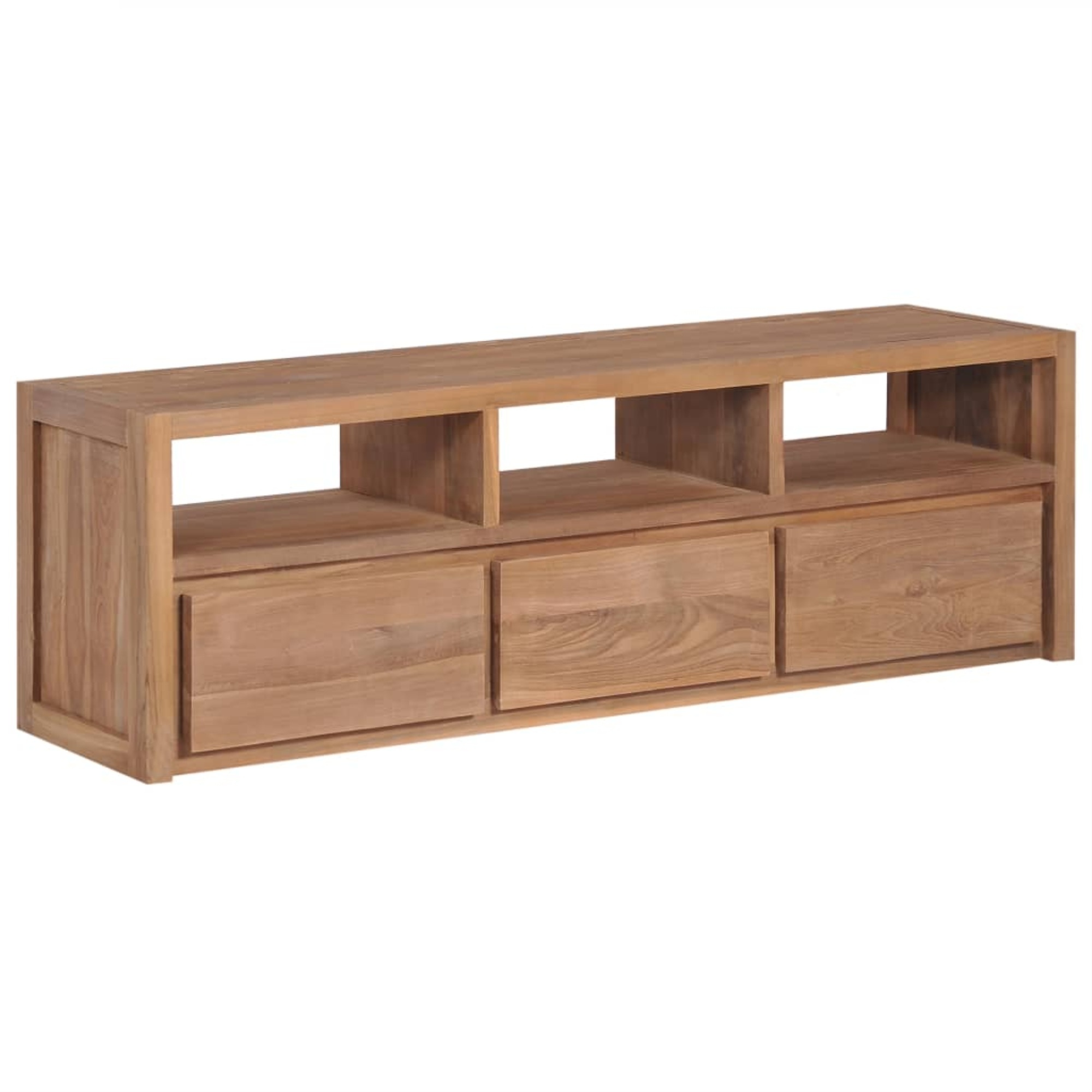 vidaXL Solid Teak Wood TV Cabinet with Natural Finish 47.2" TV Media Unit