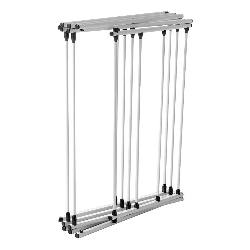 Homz Collapsible 10 Rod Metal Drying Rack and Clothes Hanging  Rack for College Dorm, Bathroom, Laundry Room, Apartment, and Studio, Silver