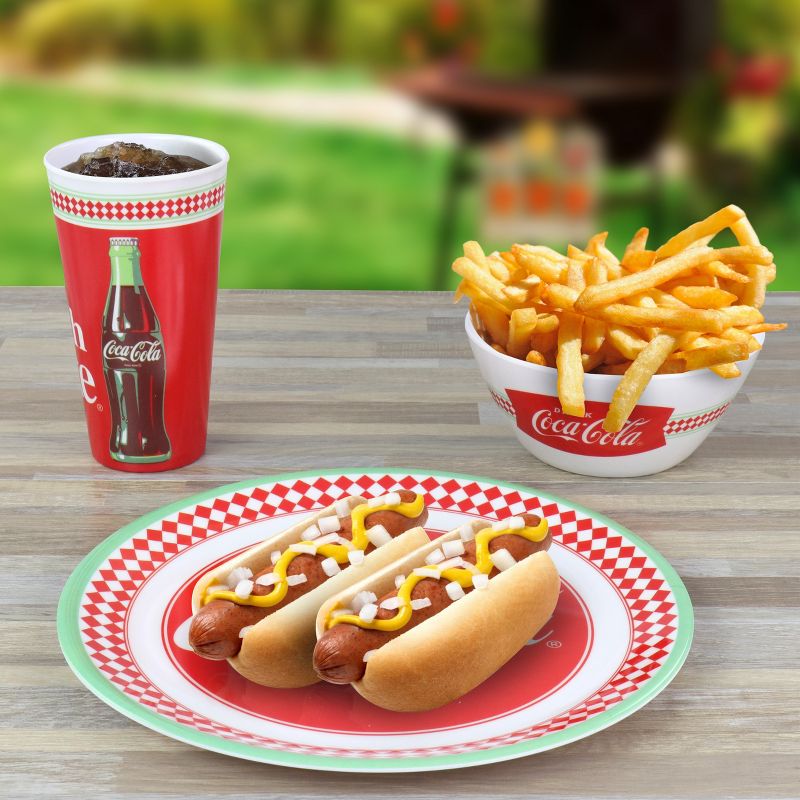 Coca-Cola 12 Piece Melamine Dinnerware Set