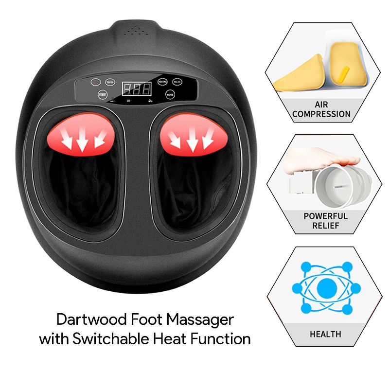Dartwood Foot Massager for Relieving Foot and Muscle Pain with Heat and Deep Kneading