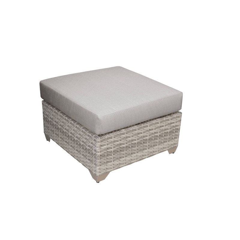 Fairmont 8pc Patio Sectional Seating Set with Club Chairs & Cushions - Ash - TK Classics