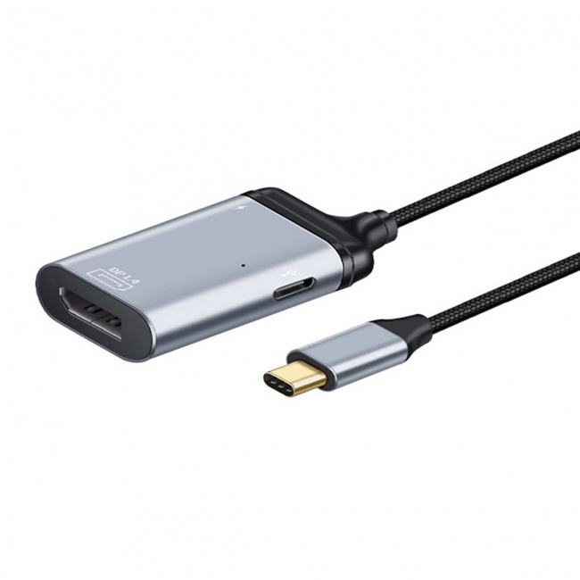 Jimier USB-C Type C to Displayport Monitor Converter Adapter 4K 2K 60hz with Female PD Power Port