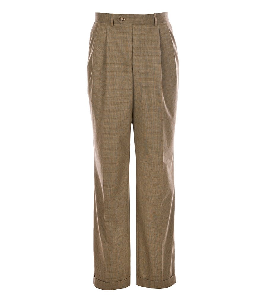 Ralph Ralph Lauren Pleated Relaxed Fit Plaid Dress Pants