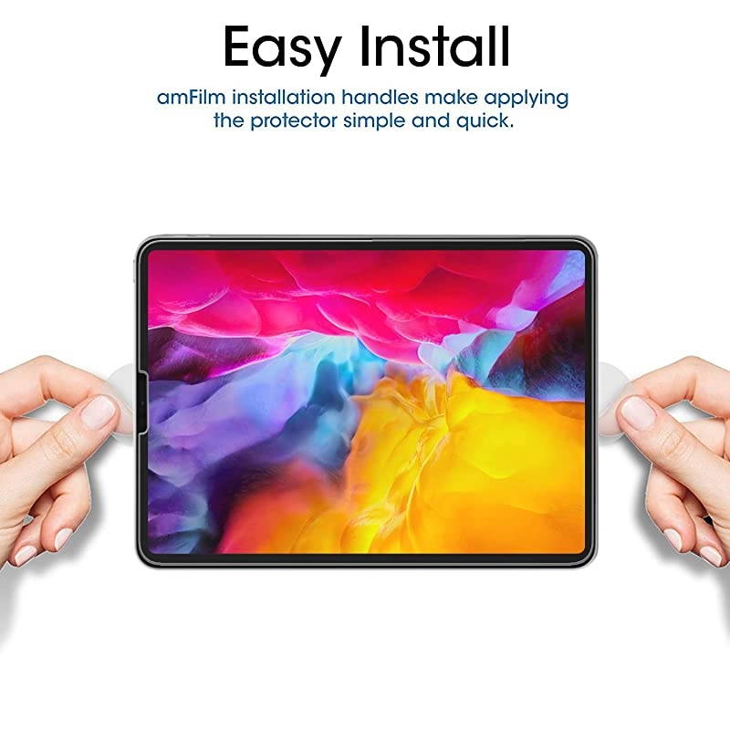 2 Pack Glass Screen Protector for iPad Air 4 109 iPad Pro 11 inch 11 Tempered Glass Screen Protector Ultra Sensitive Face ID Apple Pencil Compatible