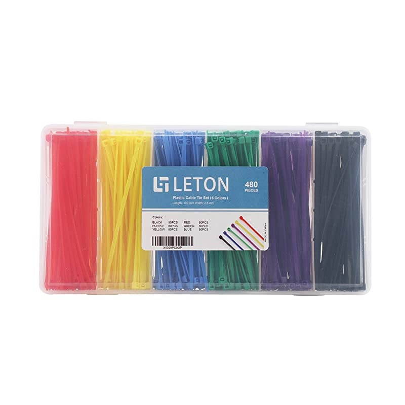 Inch MultiPurpose Nylon SelfLocking Cable Zip Ties 6 COLOR SET Sorted 80 Pieces 25mm Width 100mm Length