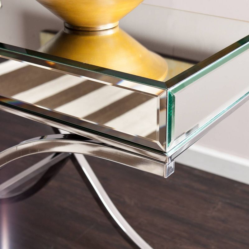 Lillian Console Table Chrome/Mirror - Aiden Lane
