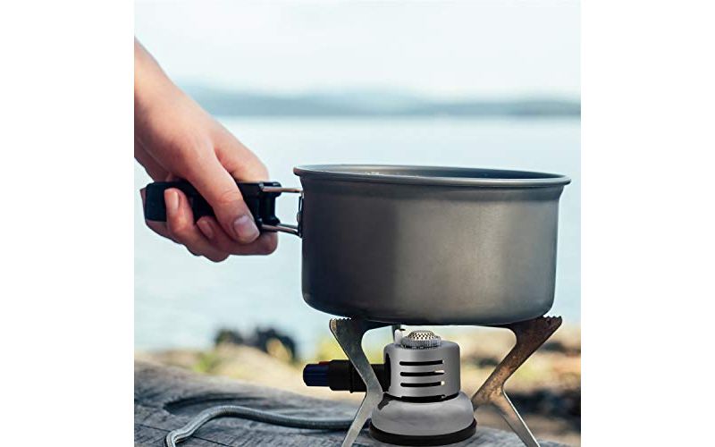 Ivation Butane Micro Burner - Mini Tabletop Butane Burner w/Adjustable Gas Control Knob & Safety Button