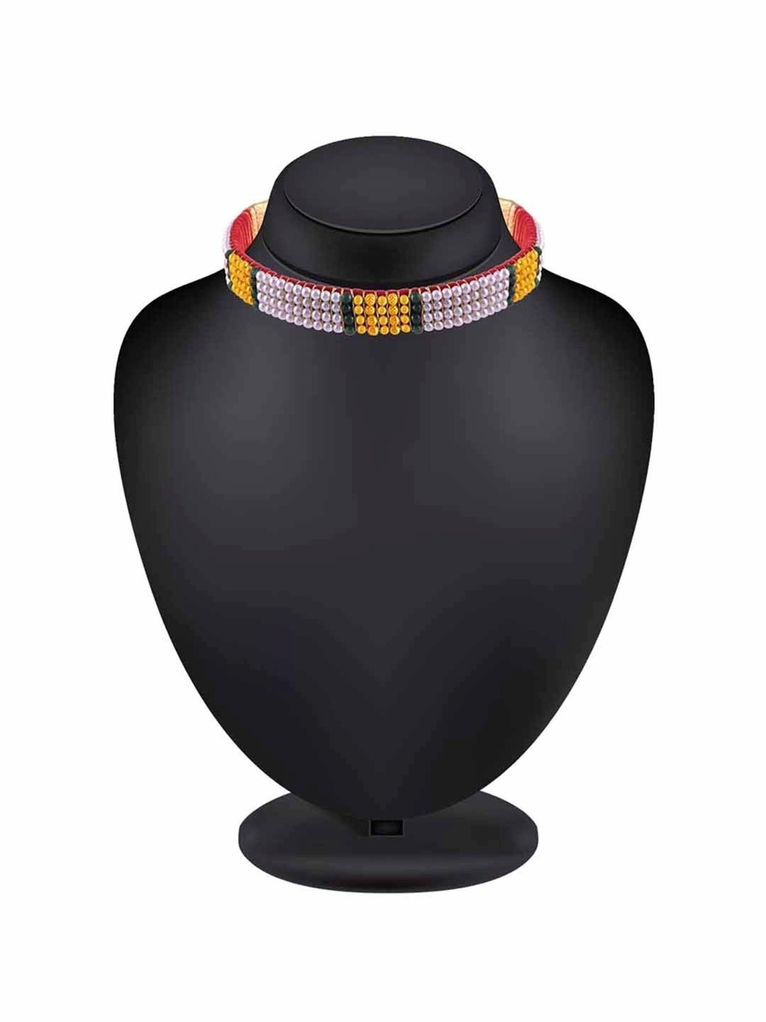 P.C Chandra Jewellers 22k Yellow Gold Refined Tushi & Pearl Necklace