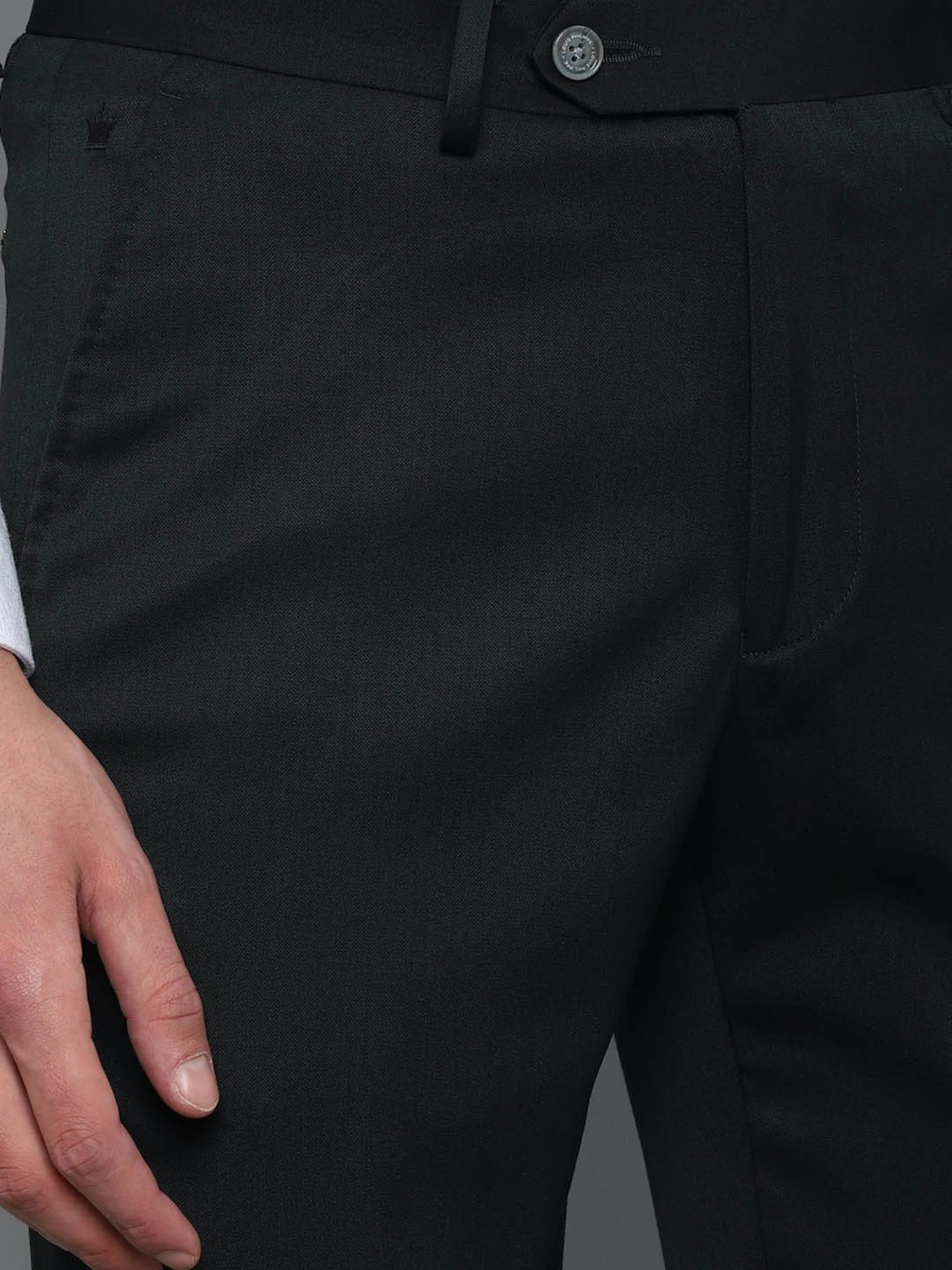 Louis Philippe Gods & Kings Black Slim Fit Trousers