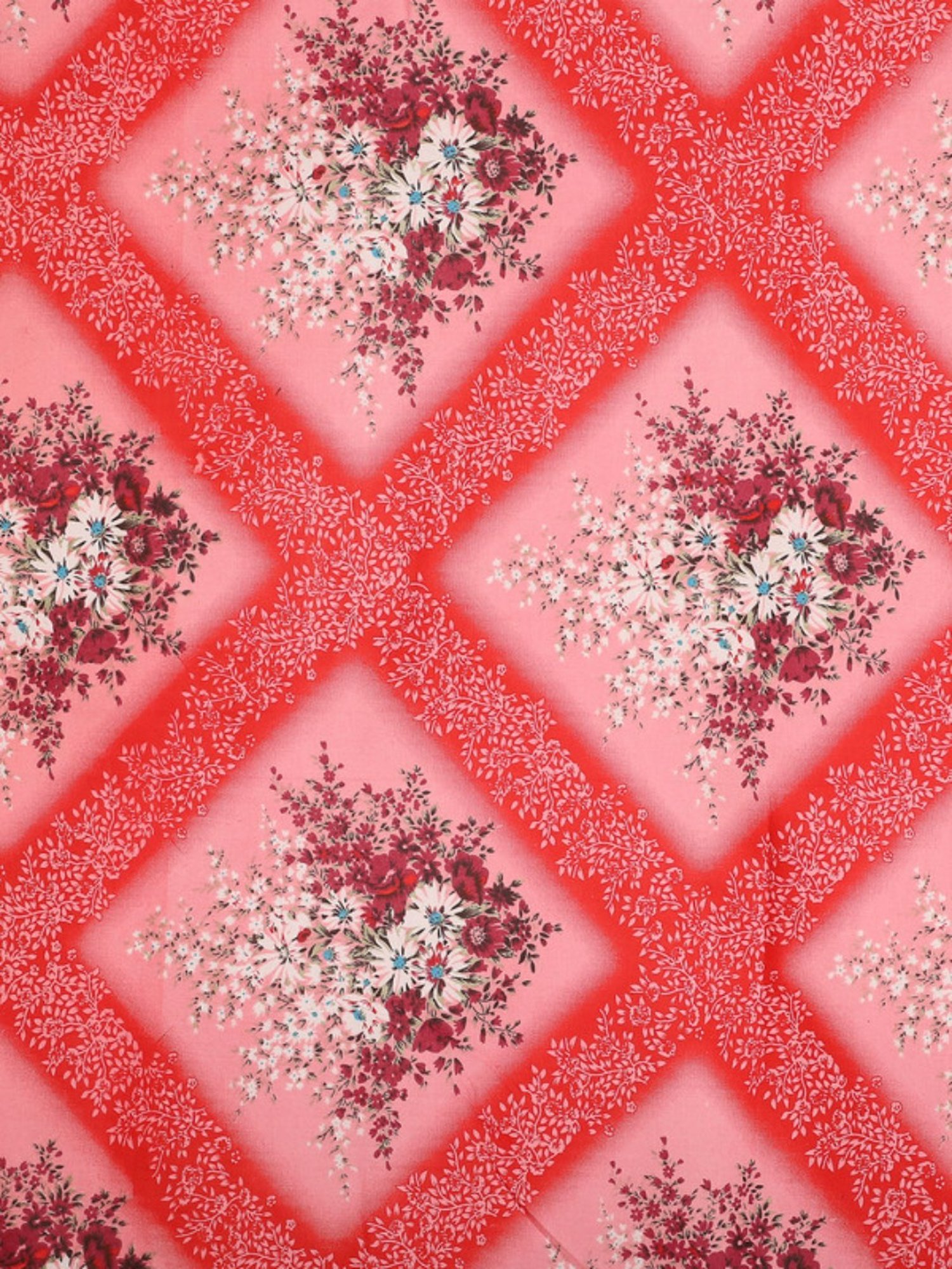 Dhrohar Printed Peach Cotton 180 TC Double Bedsheet with 2 Pillow covers