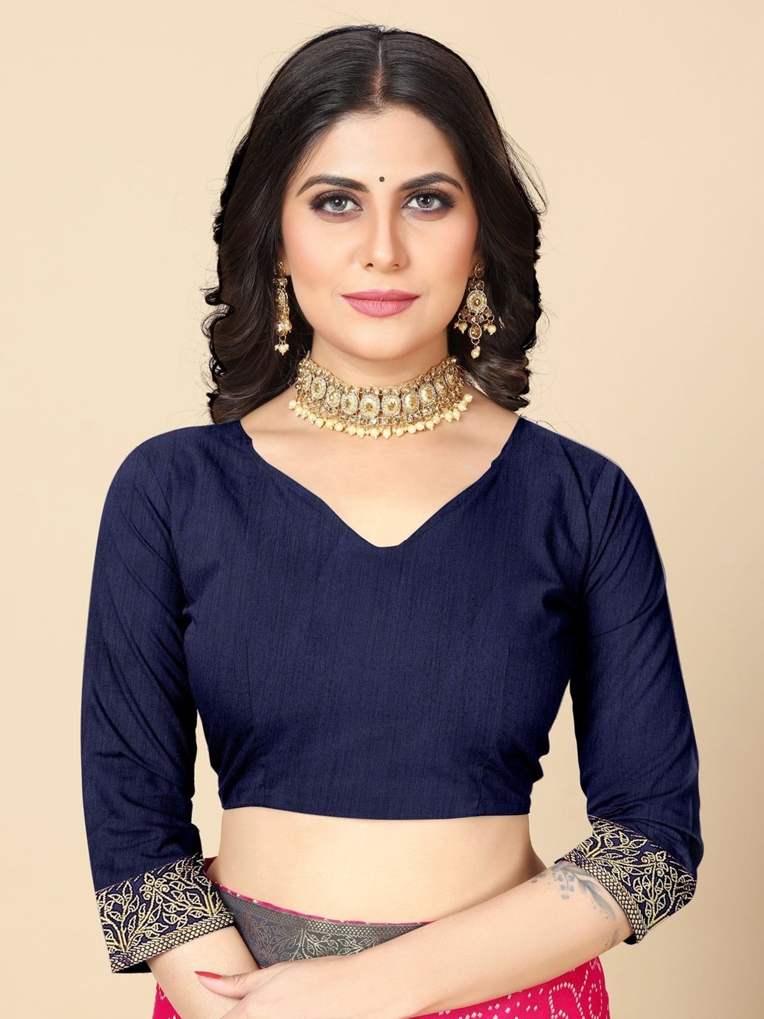 Rangita Pink Printed Saree With Unstitched Blouse