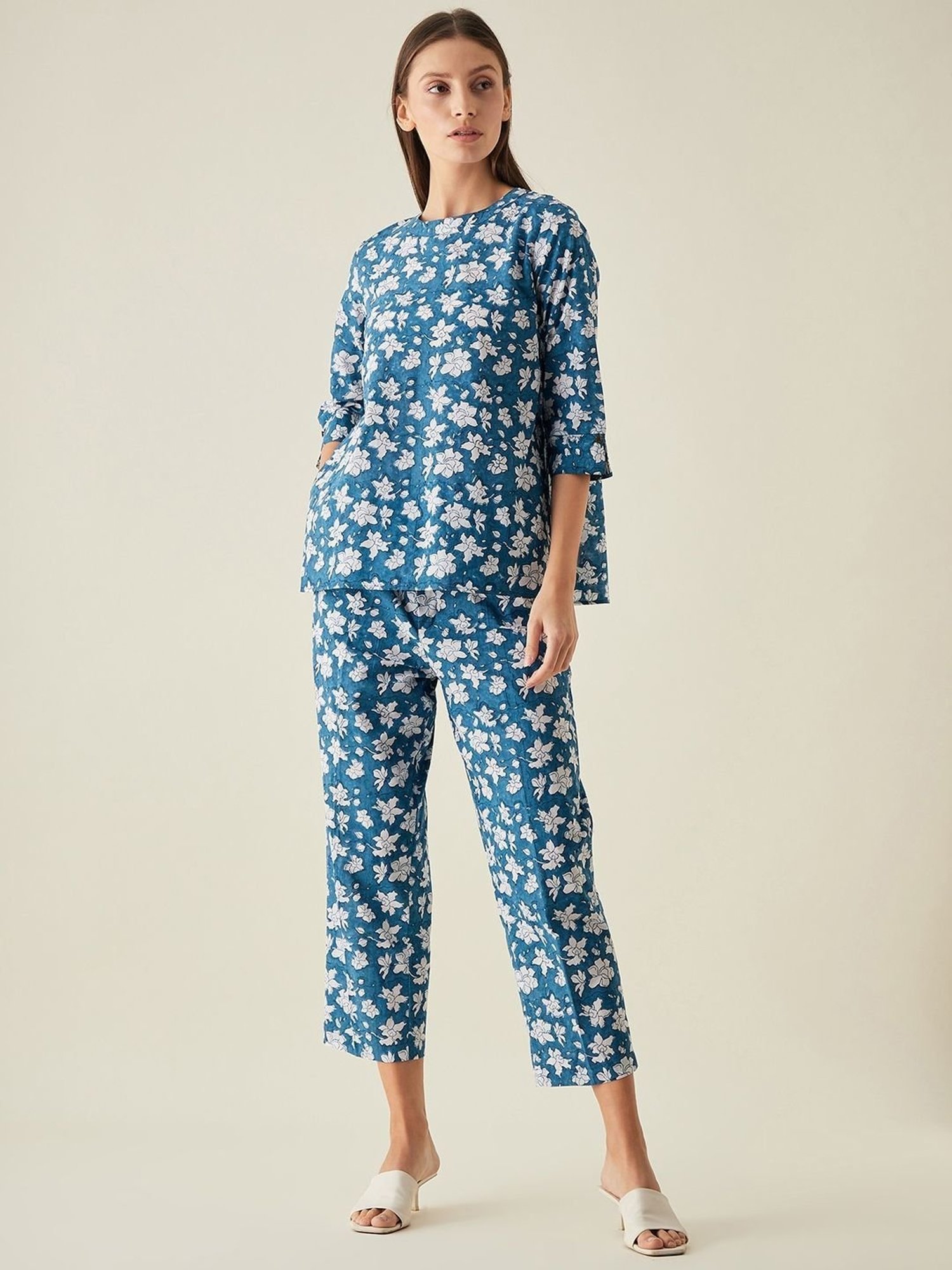 Arras Red Floral Print Slim Pants