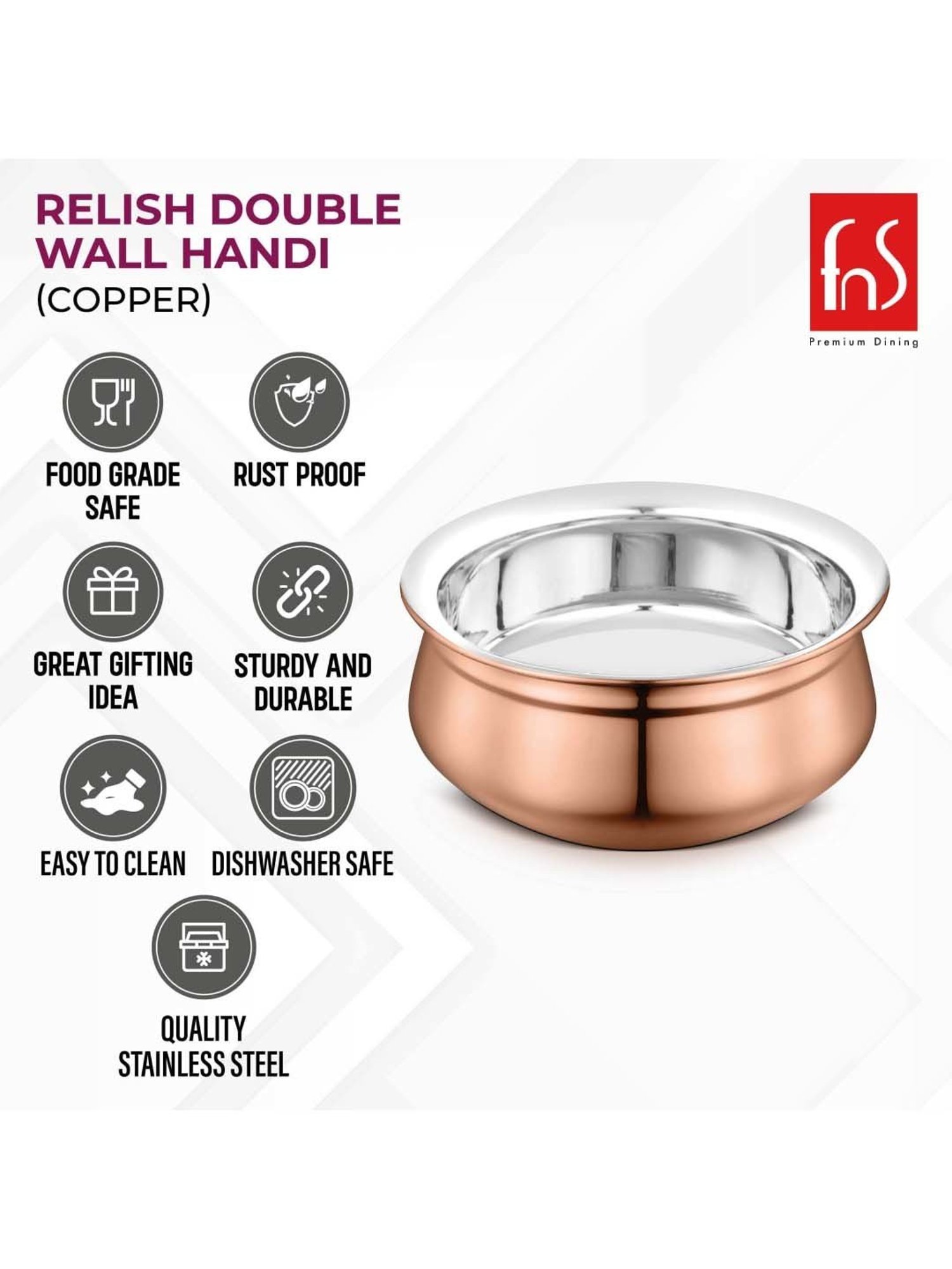 Wonderchef Ebony Hard Anodized Non-stick Biryani Handi with Lid