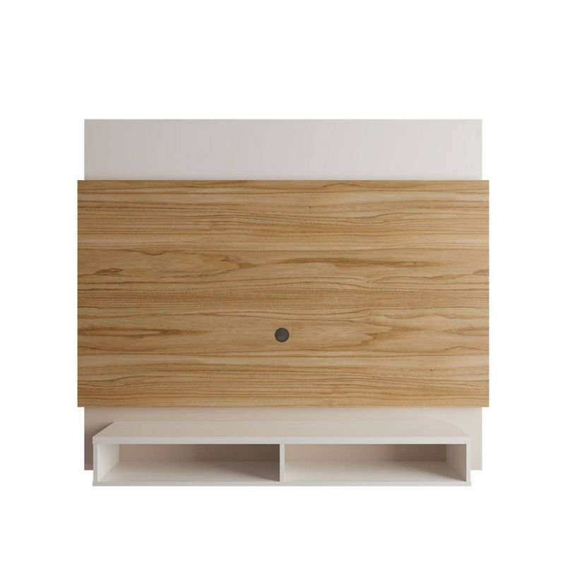 60" Brill Floating Entertainment Center Cinnamon/Off White - Manhattan Comfort