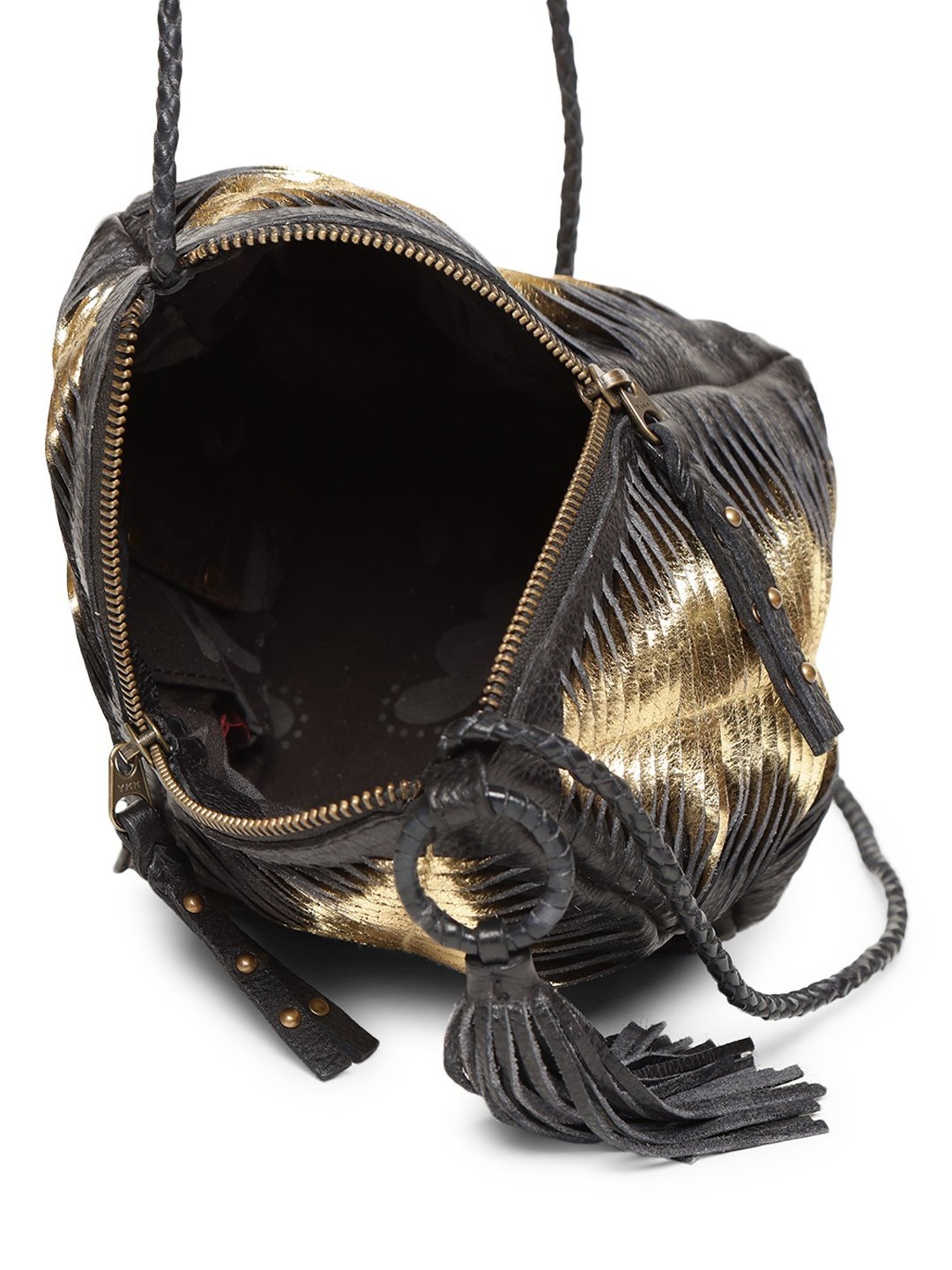 Art N Vintage Premade Black Leather Textured Small Potli