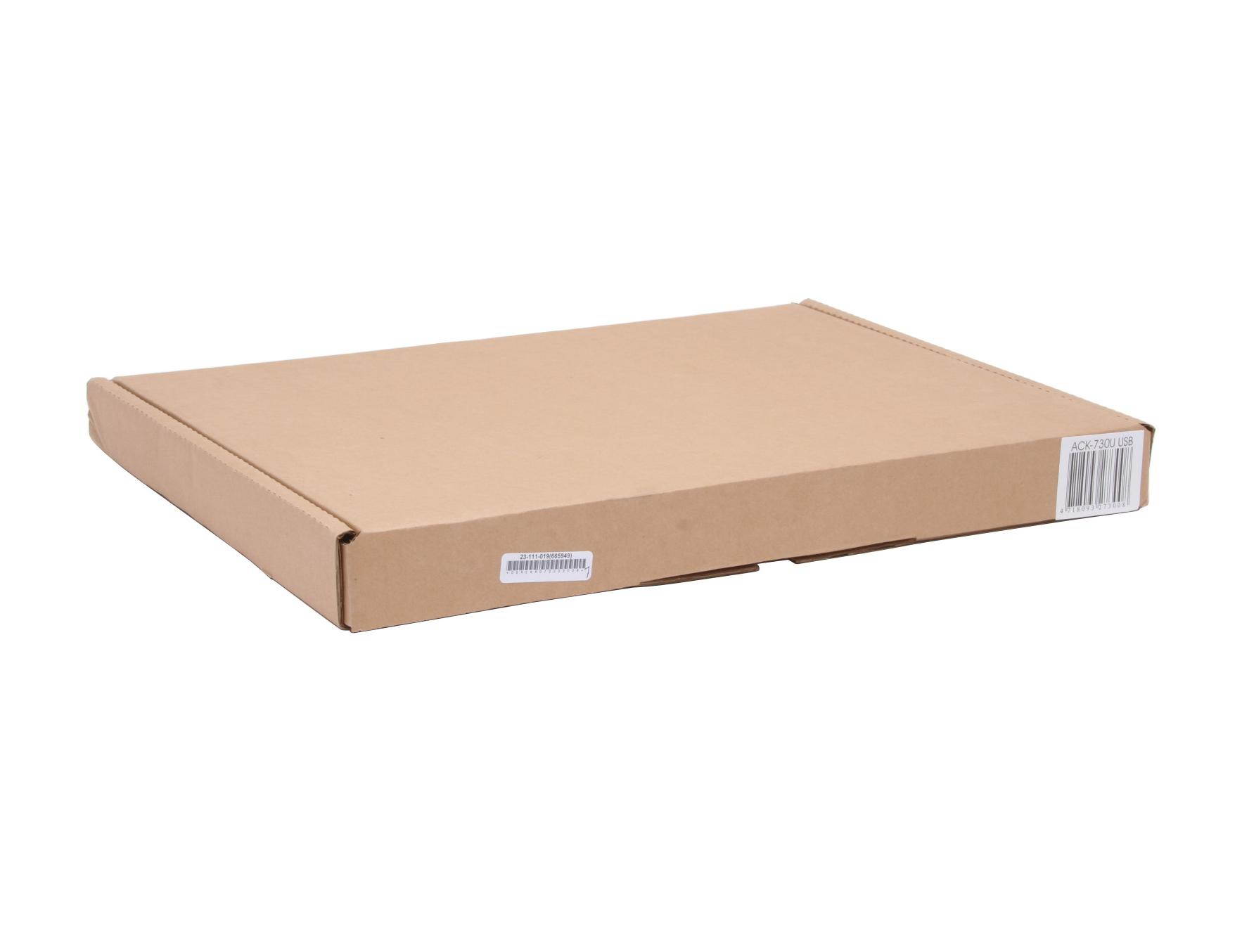 SolidTek KB-730BU Black USB Wired Mini Keyboard with TouchPad