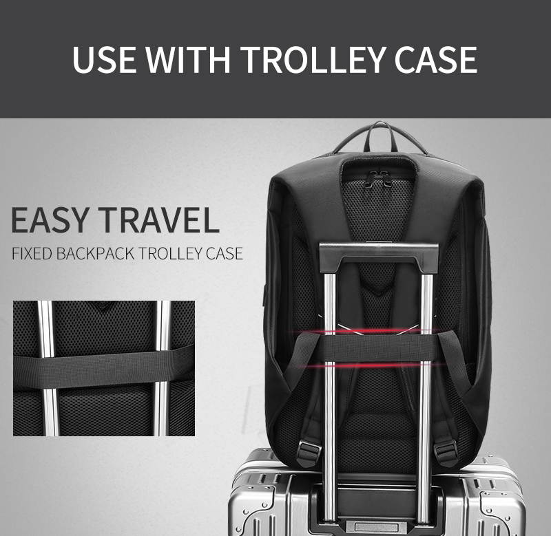 LUOM Laptop Backpack 17.3 Inch, Water Resistant Travel Backpack for Men Women Luggage Rucksack Hiking Knapsack College Shoulder Backpack Fits 17-17.3 Inch Laptop Notebook Computer, Black