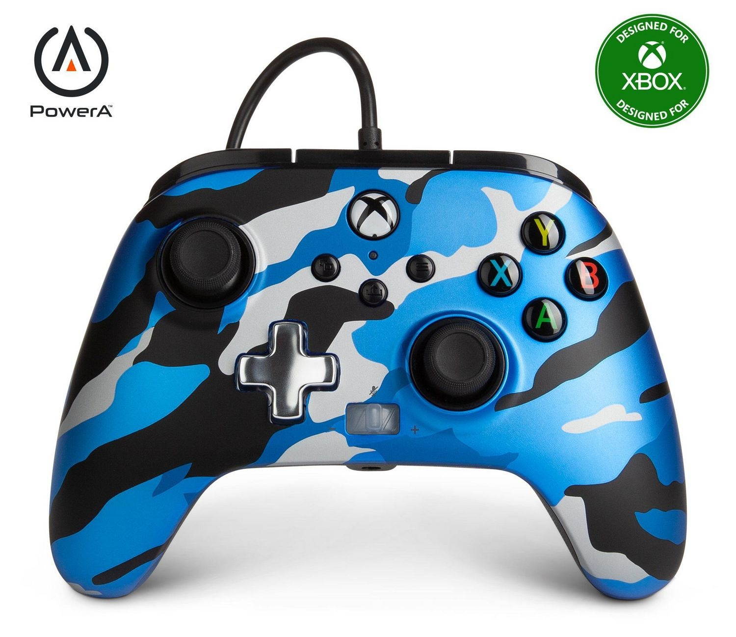 PowerA Enhanced Wired Controller for Xbox - Metallic Blue Camo