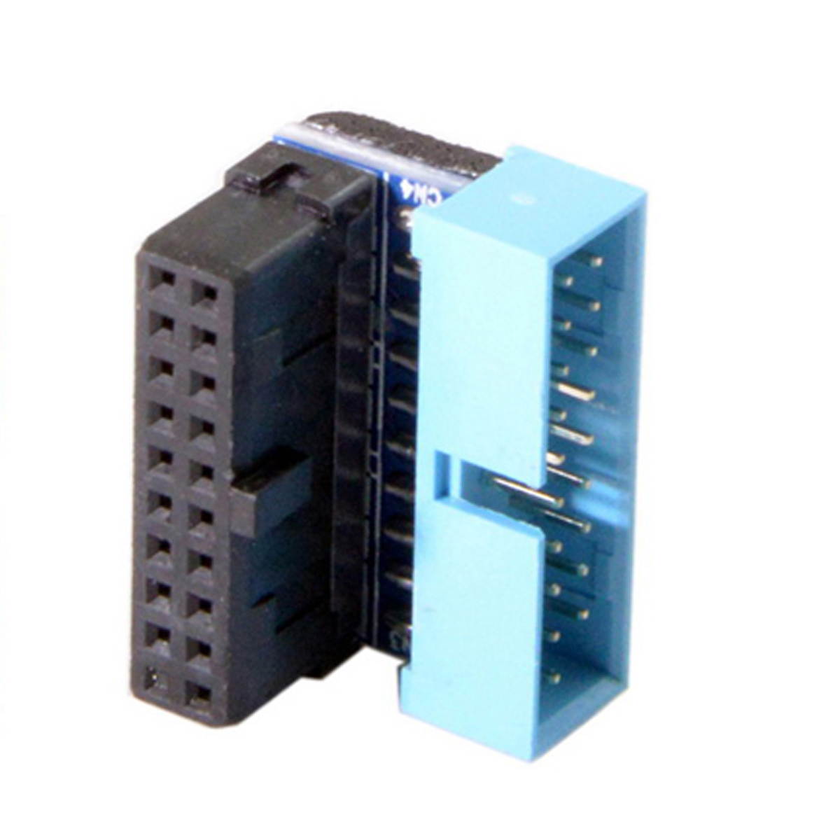 Xiwai USB 3.0 20pin Male to Female Extension Adapter  Down Angled 90 Degree for Motherboard Mainboard