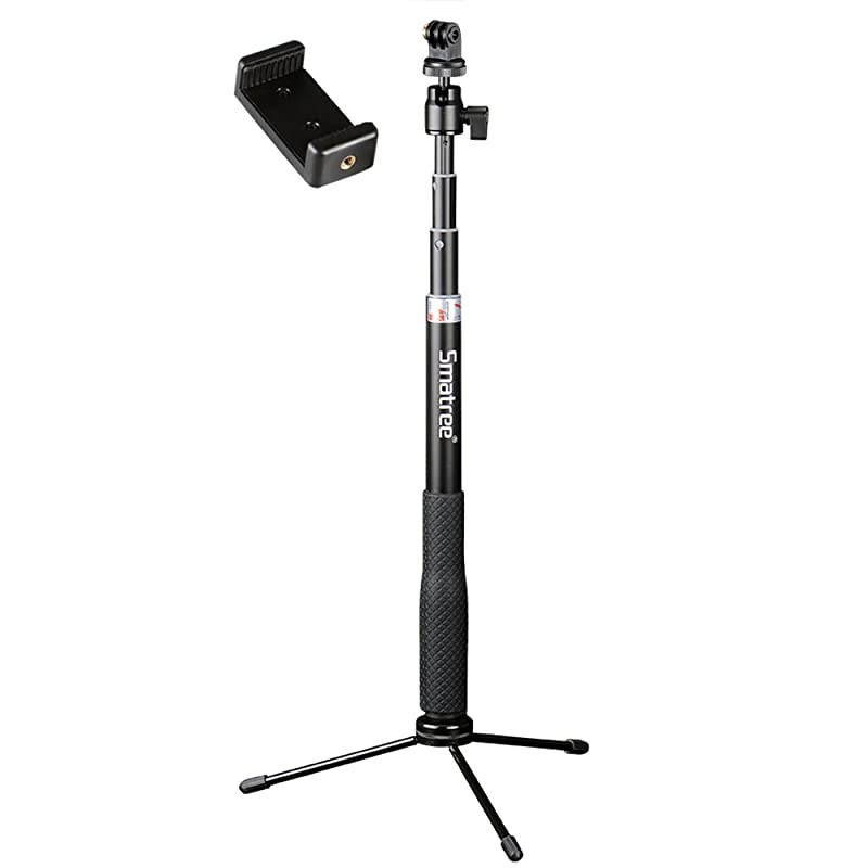Q3 Telescoping Selfie Stick with Tripod Stand Compatible for GoPro Hero Fusion9876543+3SessionGOPRO Hero 2018DJI OSMO Action CameraSJCAMAKASOXiaomi Yi and Cell Phone
