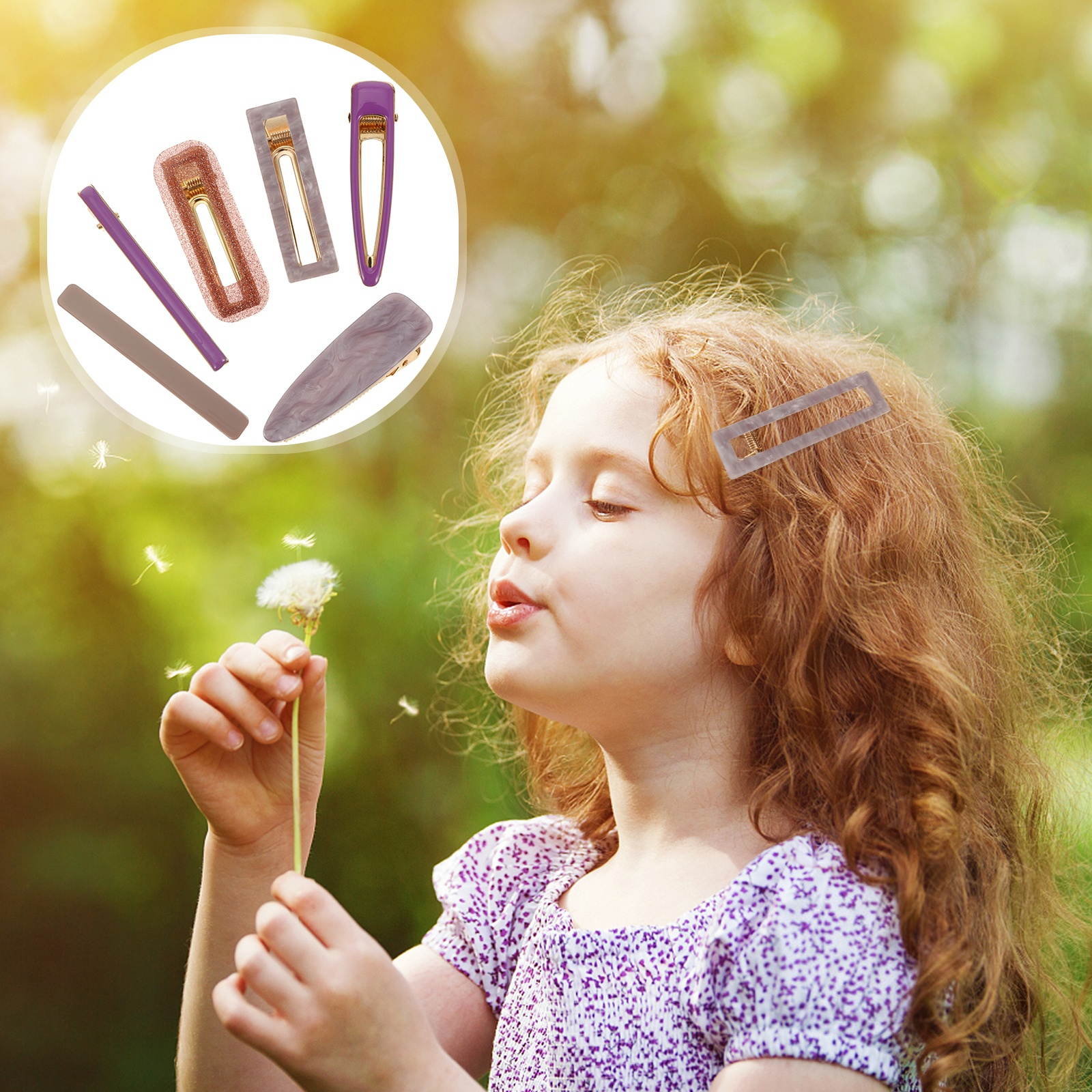 6 Pcs Lovely Hair Clips Hairpins Hair Accessories Hair Decorations for Girls