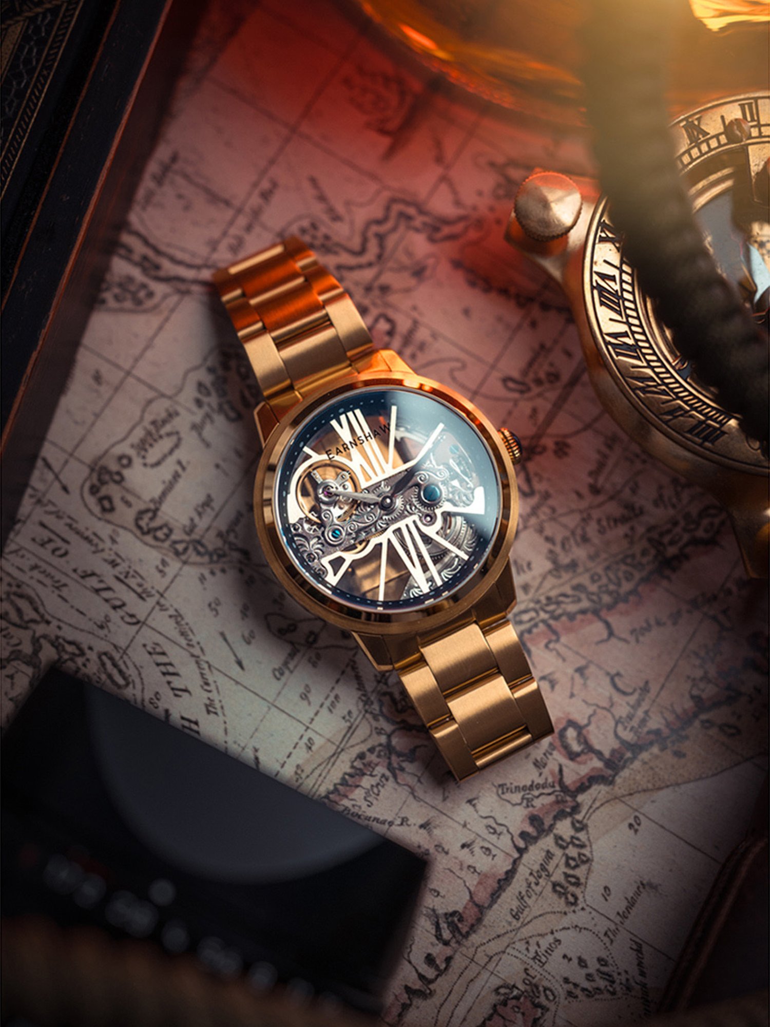 EARNSHAW ES-8287-33 Cornwall Bridge Automatic Analog Watch for Men