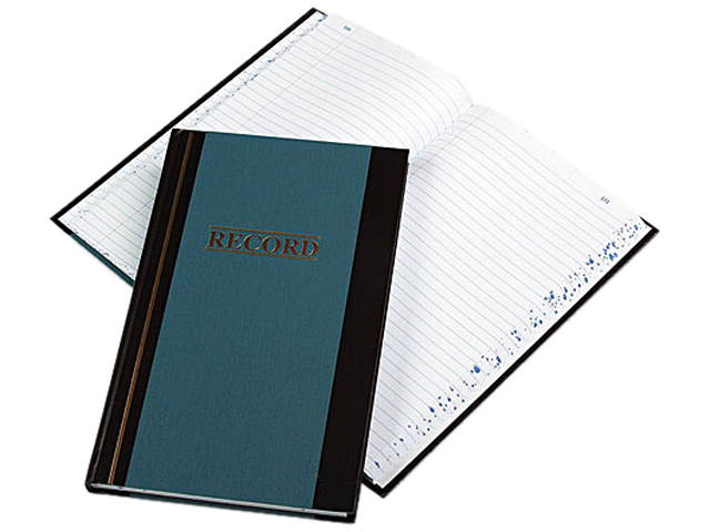 Wilson Jones S300-3R Account Book, Blue Hardcover, 300 Pages, 11 3/4 x 7 1/4