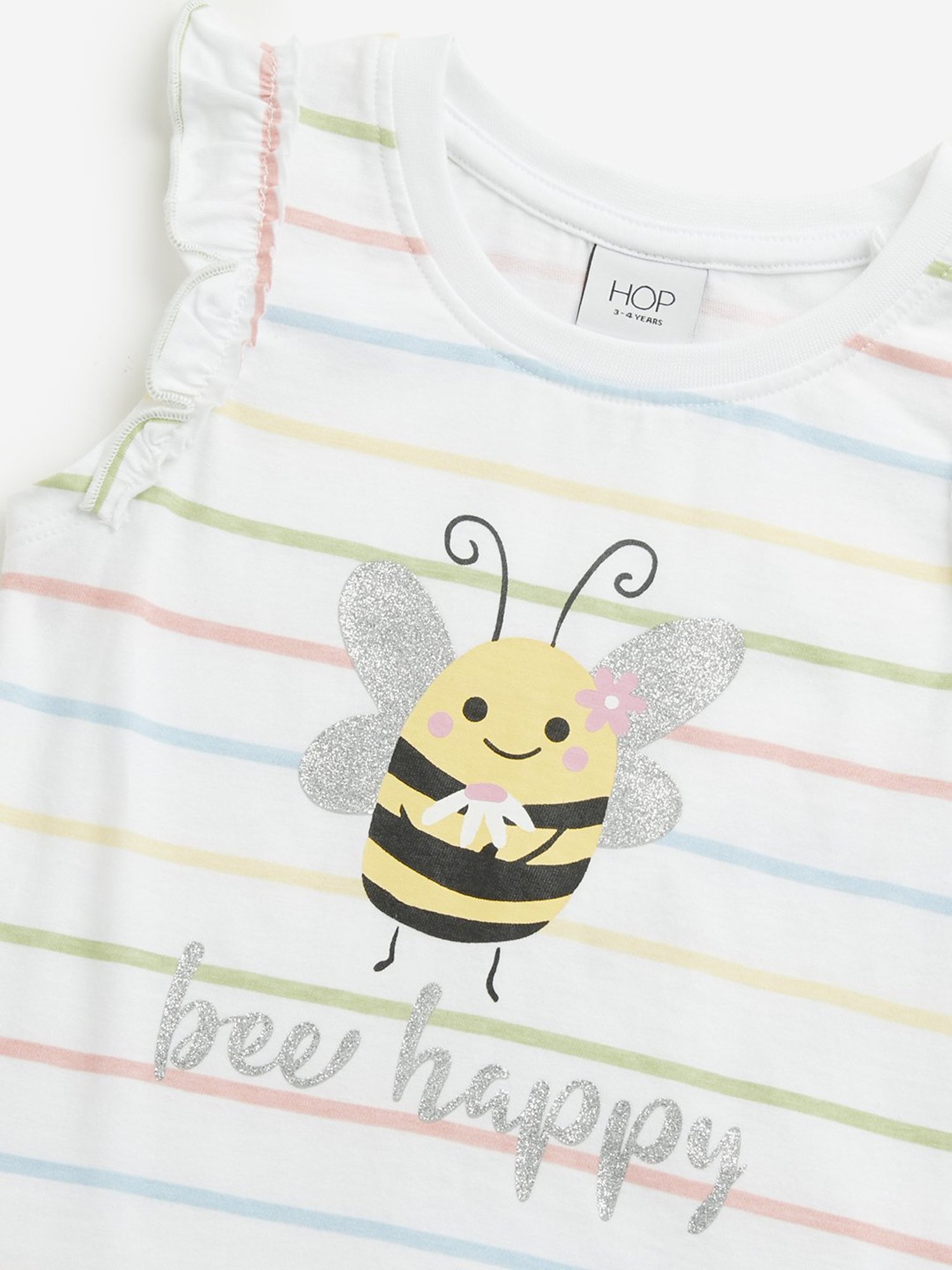HOP Kids by Westside White Striped Top