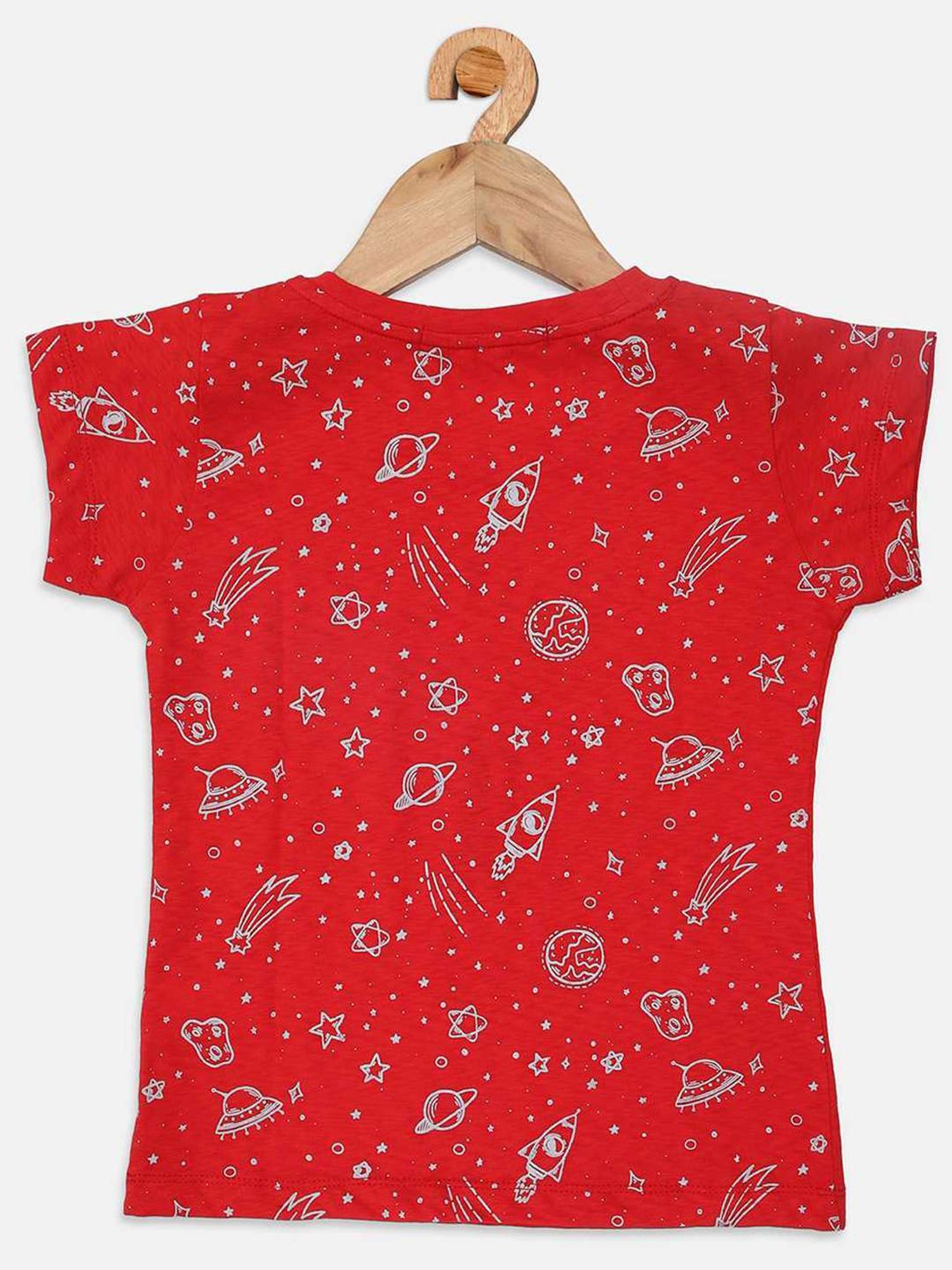 ZIAMA Kids Red Printed Top