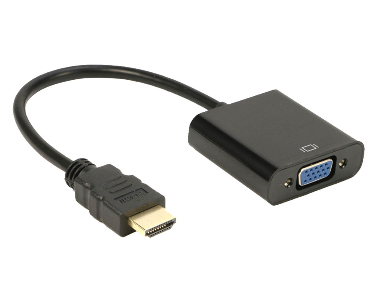 HDMI to VGA, iXever Gold-Plated HDMI to VGA Adapter (Male to Female) for Computer, Desktop, Laptop, PC, Monitor, Projector, HDTV, Chromebook, Raspberry Pi, Roku, Xbox and More - Black