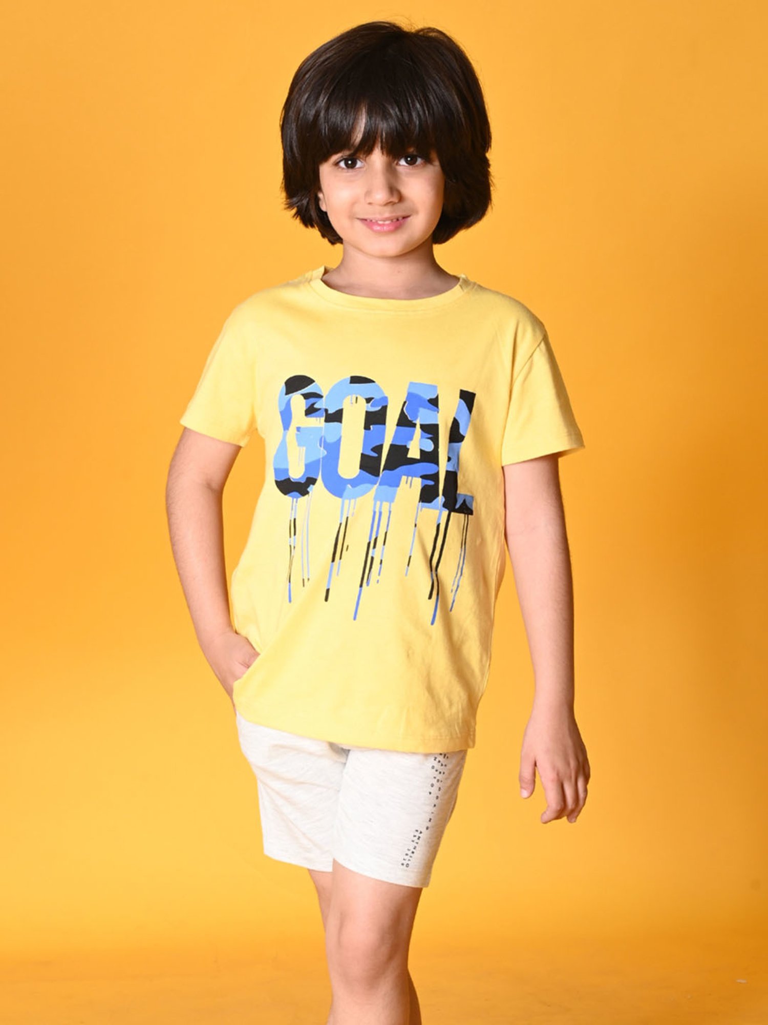 GJ baby Green & White Cotton Camouflage Full Sleeves T-Shirt Set