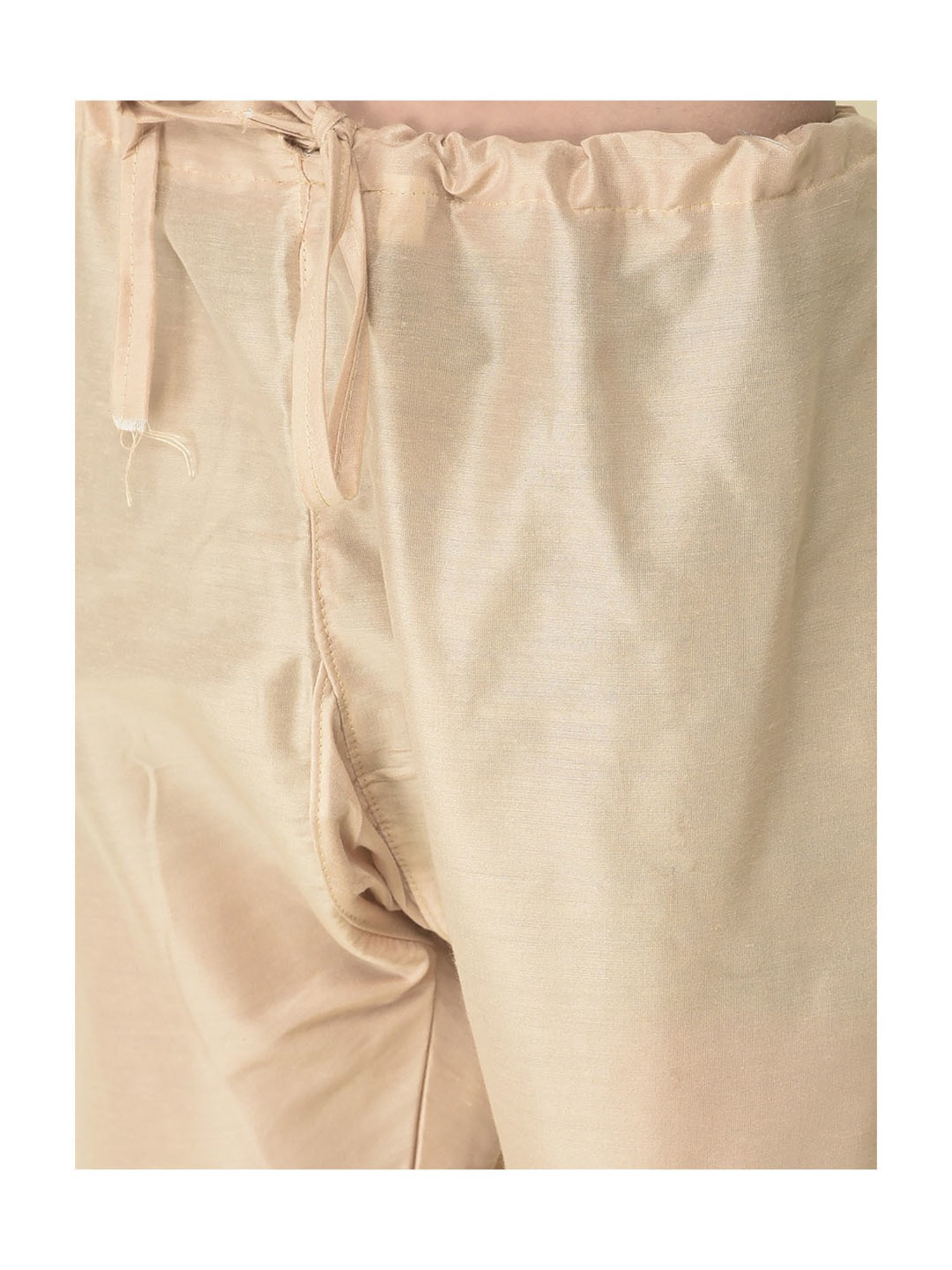 TABARD Kids Pink & Beige Floral Print Full Sleeves Kurta with Churidar