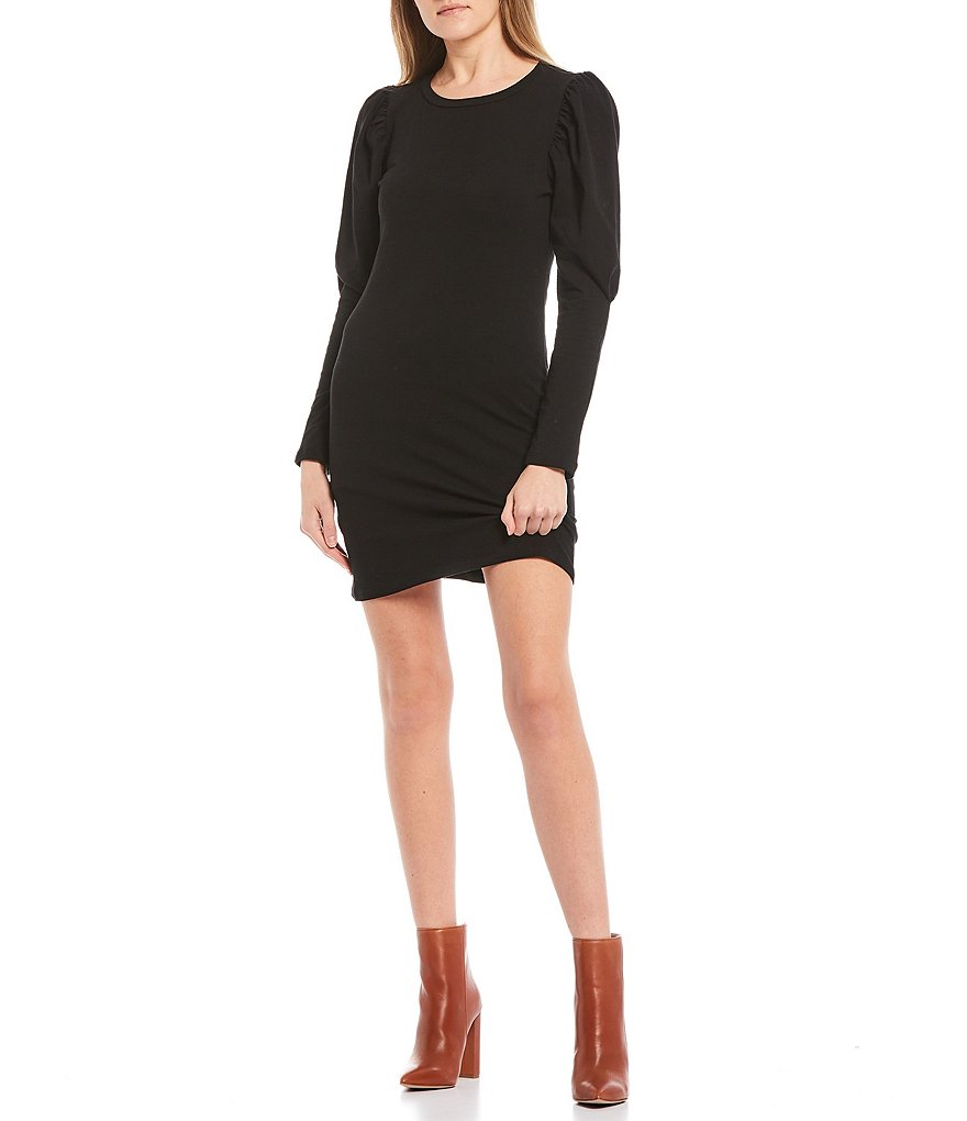Good Luck Gem Puff Sleeve Shift Dress